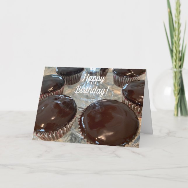 Choklad Ganache Cupcakes Kort (Framsida)