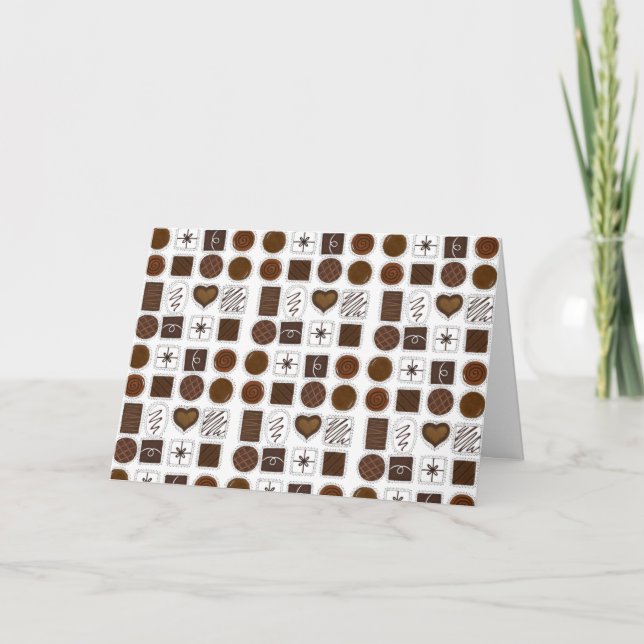 Choklad Gladdag-kort på Alla hjärtans dag Helgkort (Framsida)