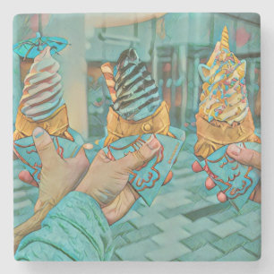 Choklad glass stenunderlägg