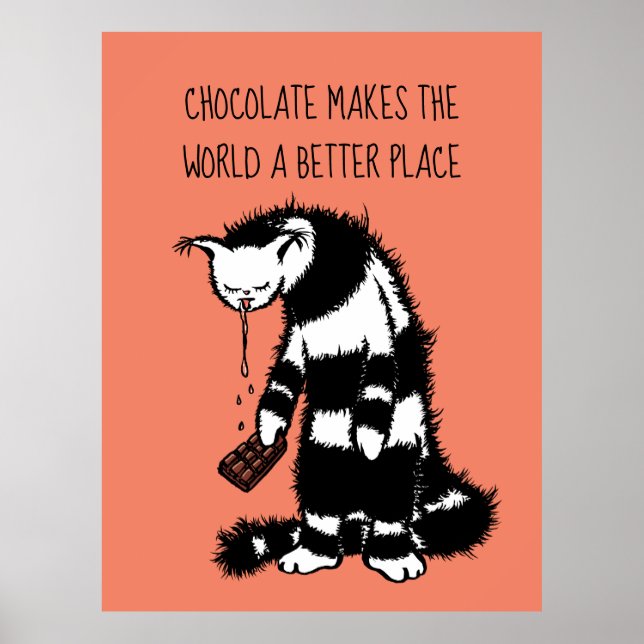 Choklad gör världen till ett bättre ställe poster (Framsidan)