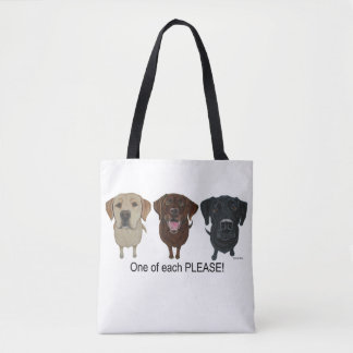 Choklad, gult och svart Labrador Retriever Tygkasse