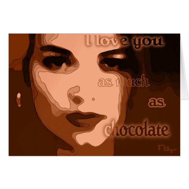 CHOKLAD HÄLSNINGSKORT (Framsidan Horizontal)