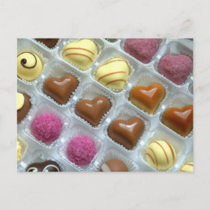 Choklad Heart Box Vykort