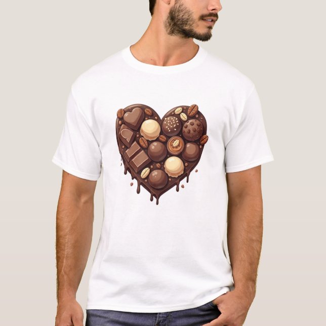 Choklad Heart T Shirt (Framsida)