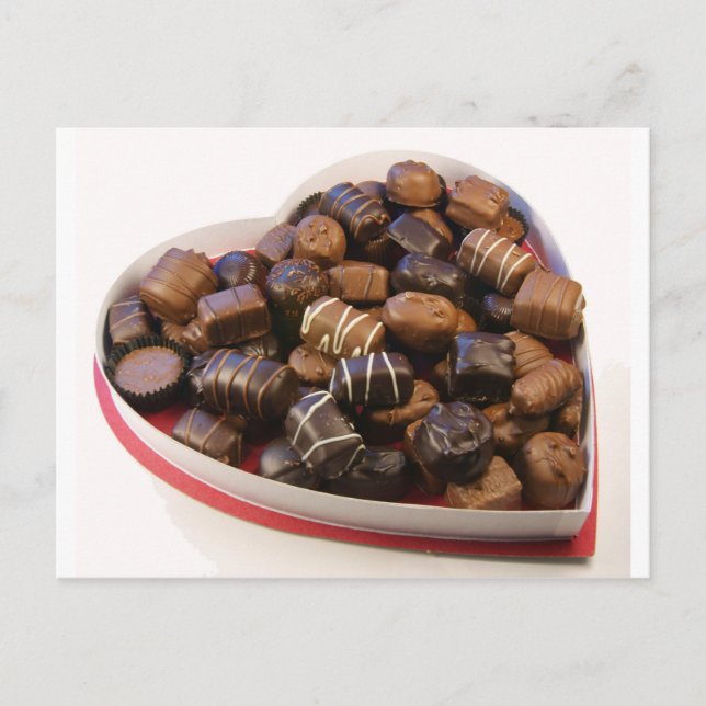Choklad Heart Vykort (Framsida)