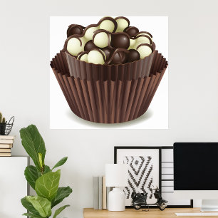 Choklad i en Poster av choklad Kopp