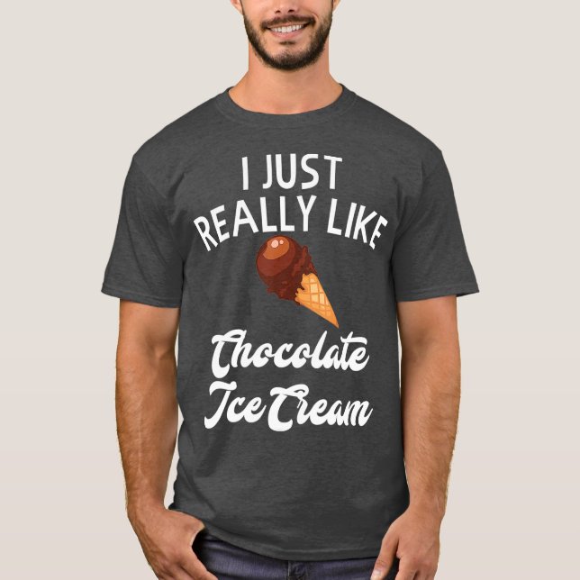 Choklad Ice Cream Sync Unik Ice Cream T Shirt (Framsida)