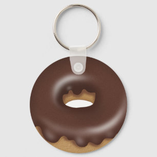 Choklad ised donut tecknad bakery-nyckelkedja nyckelring