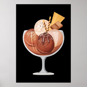 Choklad iskräm poster