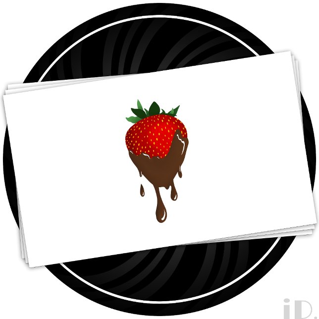 choklad jordgubb visitkort (Skapare uppladdad)