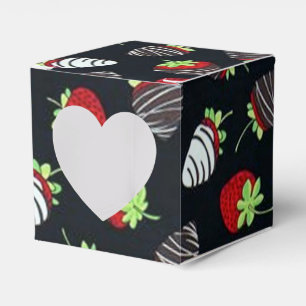Choklad Jordgubbar Mönster Heart Favoritbox Presentaskar