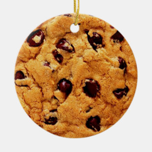 Choklad kaka julgransprydnad keramik