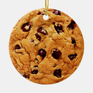 Choklad kaka julgransprydnad keramik