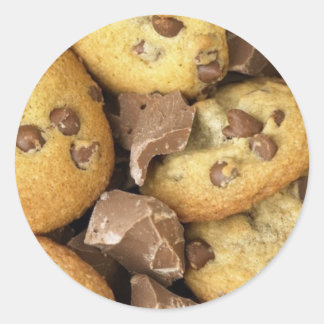 Choklad kakaöde öde runt klistermärke