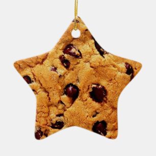 Choklad kakastjärnaprydnad julgransprydnad keramik