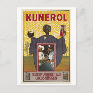 Choklad, kokosnöt, godis, reklam, Vintage Vykort