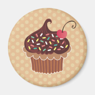 Choklad- & körsbärmuffin magnet