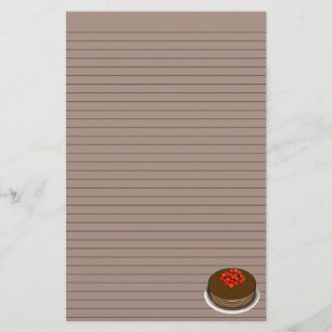 Choklad kummelförråd - linjer (tillval) brevpapper