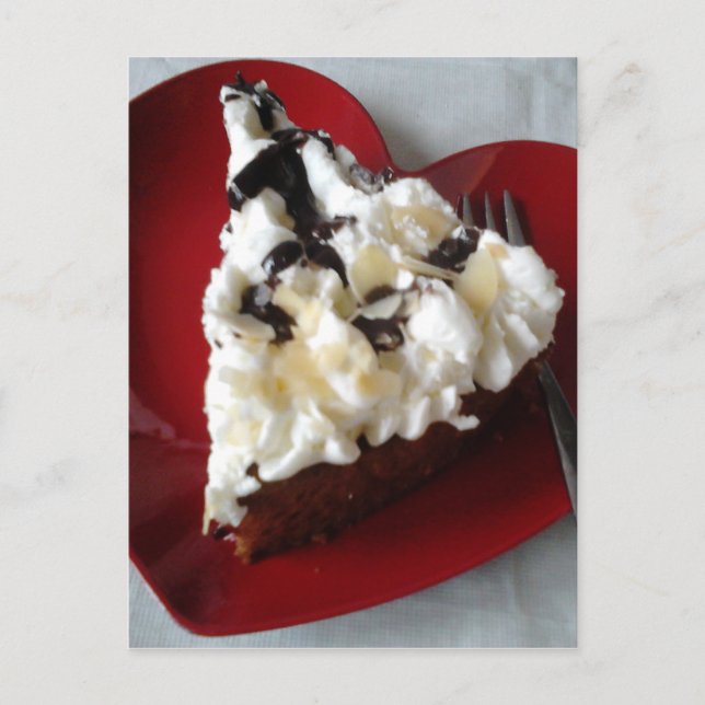 Choklad kummelhjärtplåt vykort (Framsida)