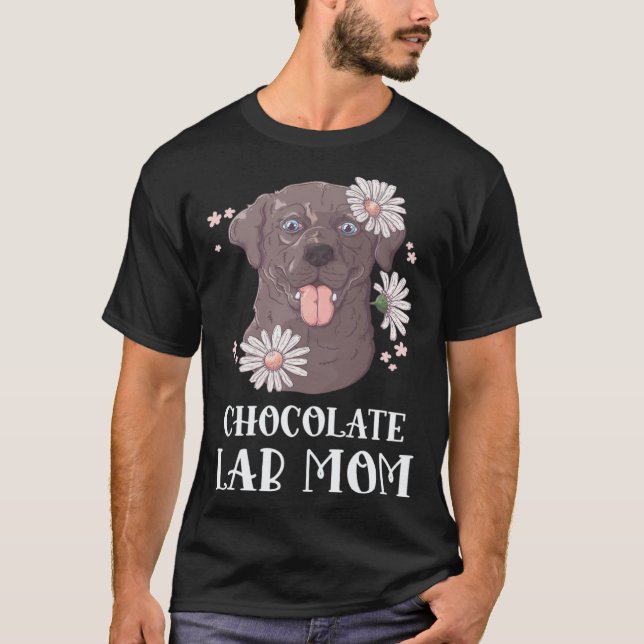Choklad Lab Mor Labrador Retriever Hund T Shirt (Framsida)