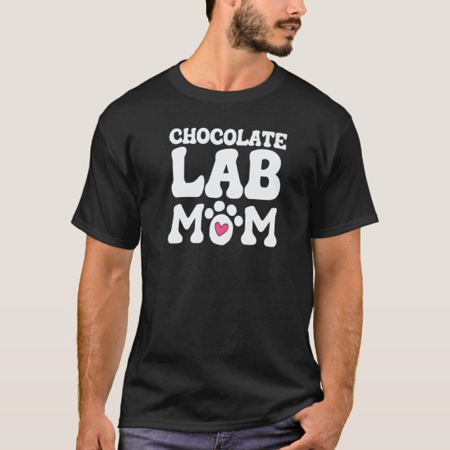 Choklad Lab Mor Labrador Retriever Mamma T Shirt (Framsida)