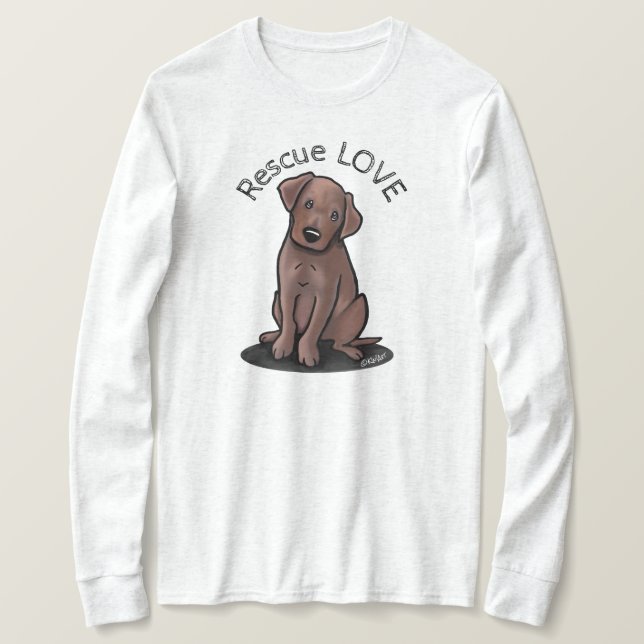 Choklad Lab Valp T-Shirt (Design framsida)