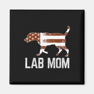 Choklad Labb Mamma Vintage Patriotisk Labrador Ame Magnet