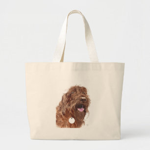 Choklad Labradoodle #1 hänger lös Jumbo Tygkasse