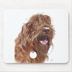 Choklad Labradoodle #1 Mousepad Musmatta