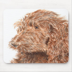 Choklad Labradoodle #2 Mousepad Musmatta