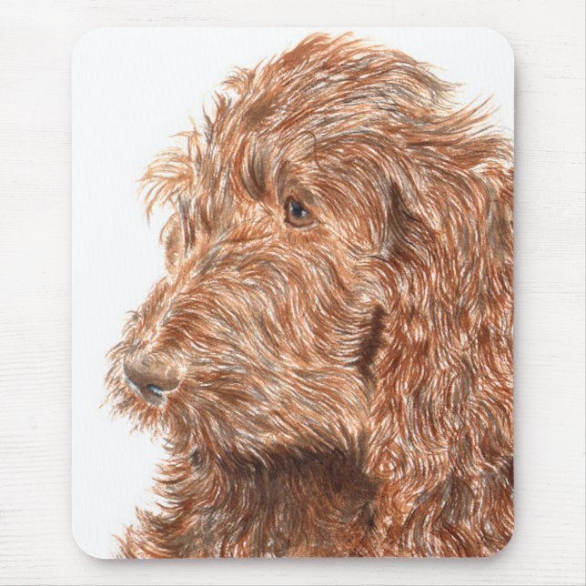 Choklad Labradoodle #2 Mousepad Musmatta (Framsidan)