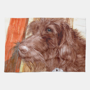 Choklad Labradoodle Jackson Kökshandduk
