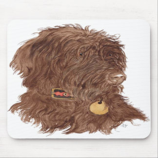 Choklad Labradoodle Xena Mousepad Musmatta
