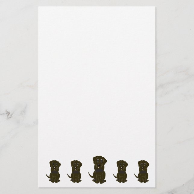 Choklad Labrador Hund Design Brevpapper (Framsida)