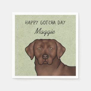 Choklad Labrador Retriever Glad Räddningsdag Pappersservett