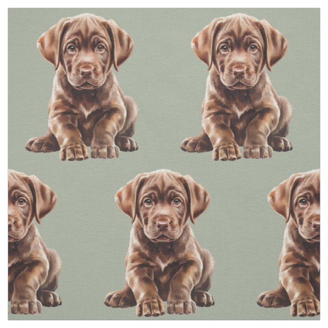 Choklad Labrador Retriever Hund  Tyg (Provkarta)