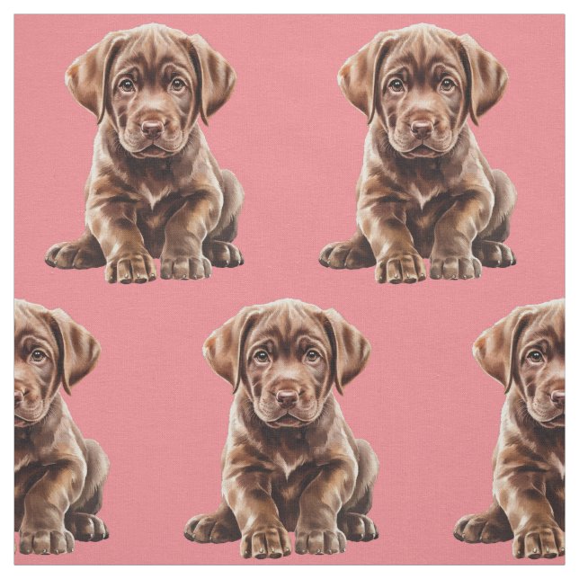 Choklad Labrador Retriever Hundvävnad Tyg (Provkarta)