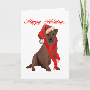 Choklad Labrador Retriever Jul Helgkort