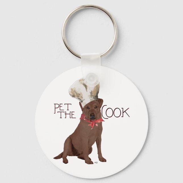Choklad Labrador Retriever Kock Nyckelring (Framsida)