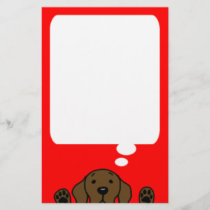 Choklad Labrador som håller ögonen på dig Brevpapper