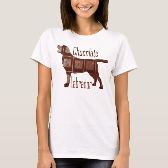 Choklad Labrador Tee Shirt (Framsida)