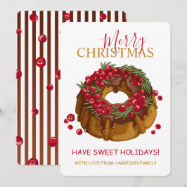 Choklad Lingon Bundt Kaka God Jul Julkort