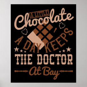 Choklad - lite choklad varje dag poster