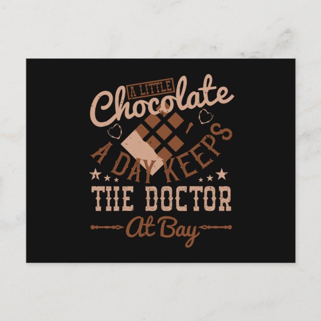 Choklad - lite choklad varje dag vykort (Framsida)