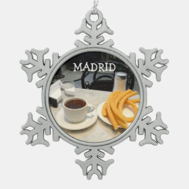 choklad lurar churros snöflinga pewter julgransprydnad