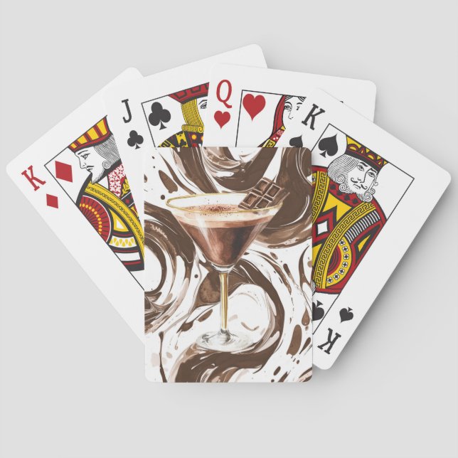 Choklad Martini Dryck Casinokort (Baksidan)