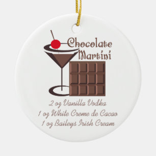 Choklad Martini Julgransprydnad Keramik