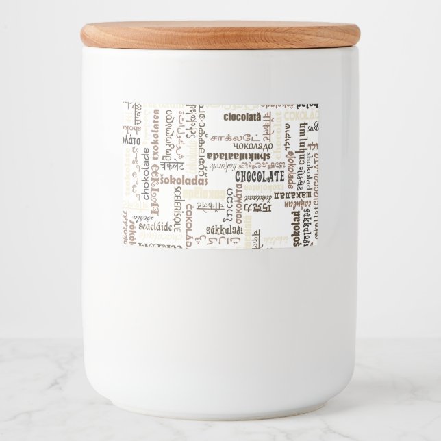 Choklad Mat Etiketter (Framsida)