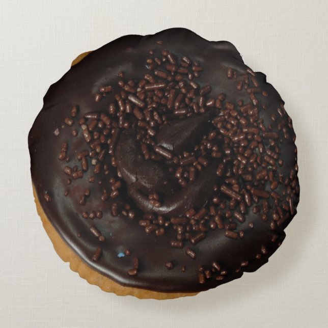 Choklad med chokladsprinklerkudde rund kudde (Baksidan)