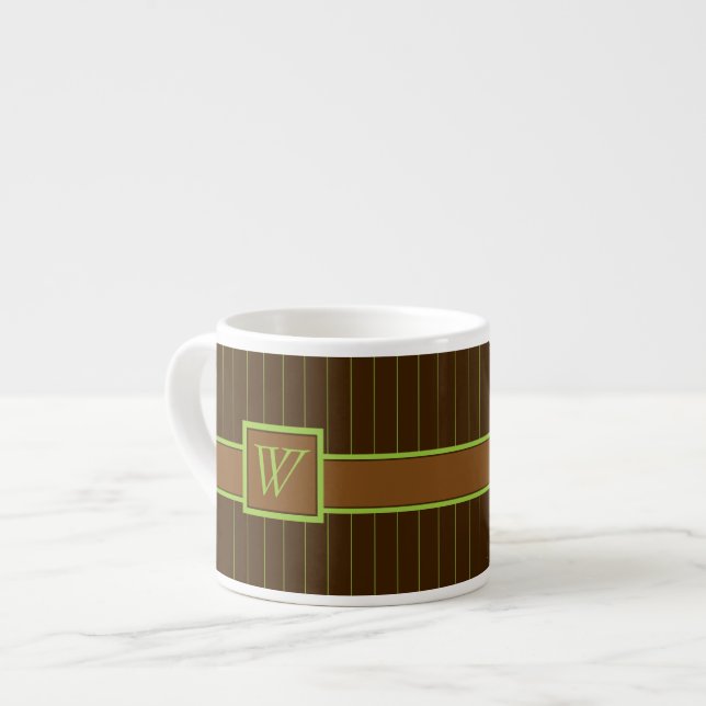 Choklad med Lime-ränder Specialmugg Espressomugg (Framsida vänster)